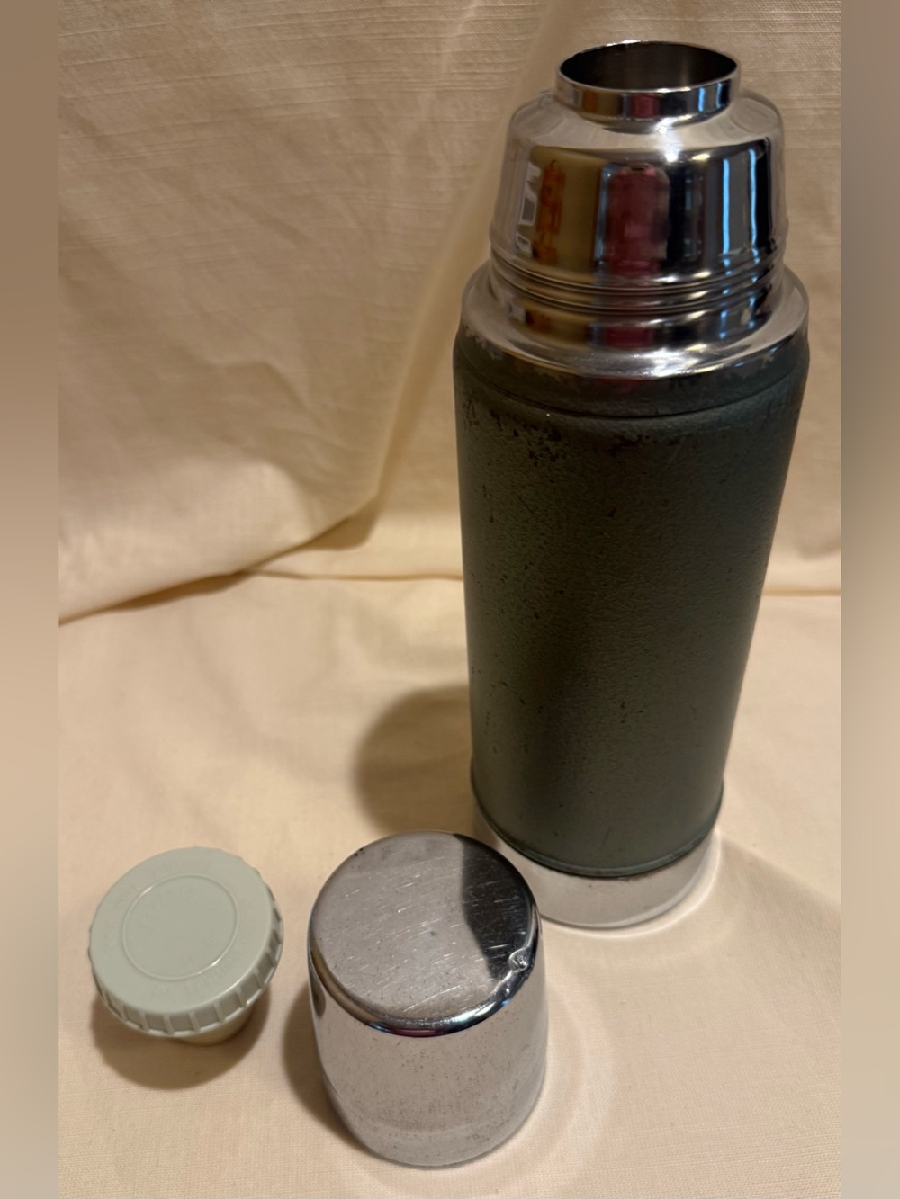 Vintage Stanley Thermos  Olive Green Stainless Steel “WILL NOT BREAK”